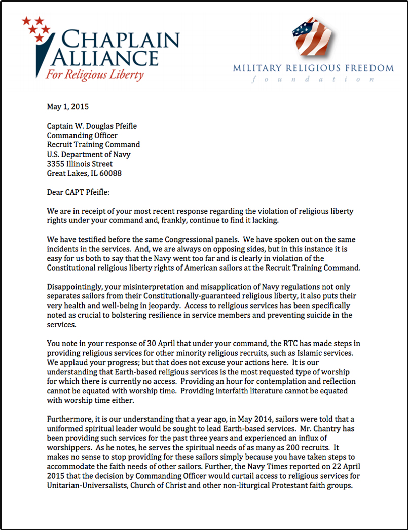 Religious Reference Letter