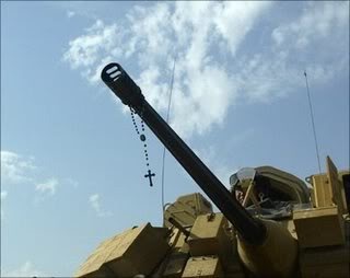 Tank with Hanging Cross