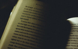 Closeup photo of Bhagavad Vita book