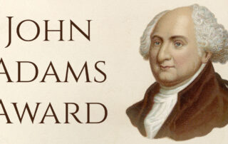John Adams Award. Includes illustrated portrait of John Adams.