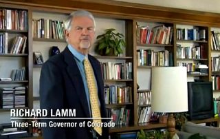 Colorado Governor and MRFF Advisory Board Member Richard Lamm in screenshot from MRFF film With God On Our Side