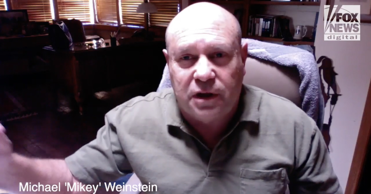 Still shot from Fox News video of Mikey Weinstein