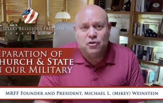 Screenshot of Mikey Weinstein YouTube Introduction Video