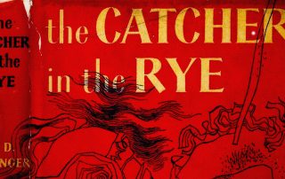Top of the catcher in the rye book jacket showing title