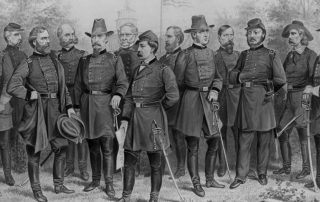 Group of cavalry officers from the 1800s