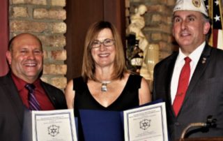 Mikey Weinstein with wife Bonnie Weinstien receiving distinguished Honor from Jewish War Veterans of the United States of America