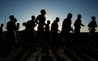 Soldiers running