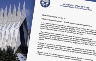 Superintendent's Memo with Air Force Academy Chapel in background