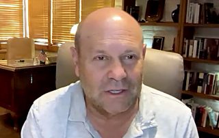 Screenshot of Mikey Weinstein during his presentation for Veterans For Peace Chapter 63 in October 2024