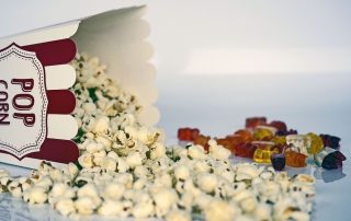 Spilled movie popcorn