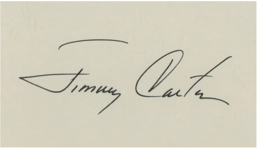 Jimmy Carter signature