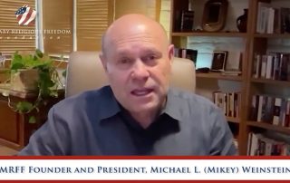 Still of Mikey Weinstein from video