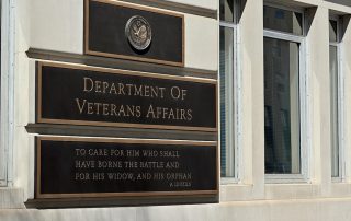 VA headquarters building sign