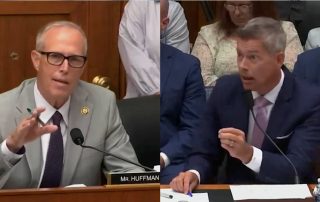 Congressman Jared Huffman grilling Sean Duffy during House hearing