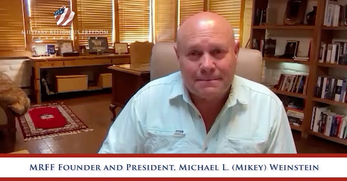 Mikey-9-18-1200×628 Still image of Mikey Weinstein from video
