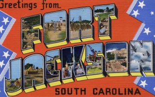 Greetings from Fort Jackson postcard from the 1940s