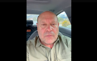 Mikey Weinstein statement screenshot 10-12-26 of Mikey in a car addressing the camera directly