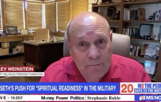 Still image from video of Mikey Weinstein on MS NOW